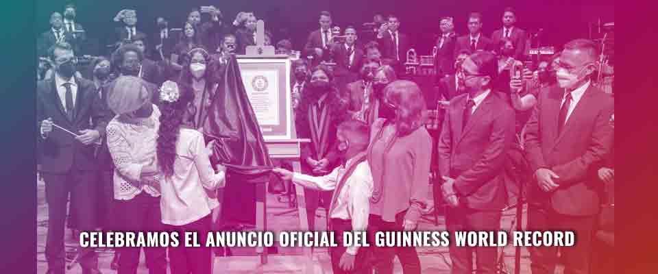 Celebramos el anuncio oficial del Guinness World Record Celebramos el anuncio oficial del Guinness World Record