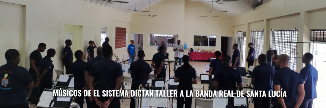 Músicos de El Sistema dictan taller a la Banda Real de Santa Lucía