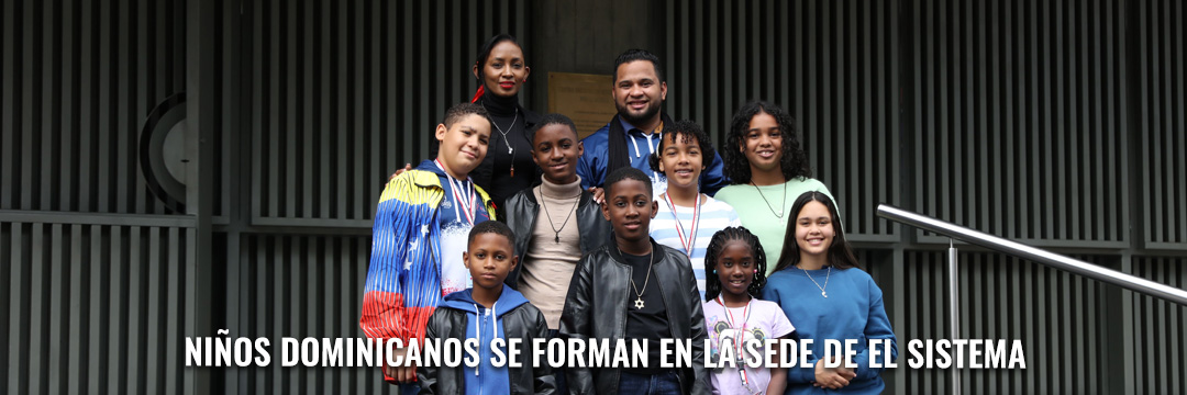Niños dominicanos se forman en la sede de El Sistema